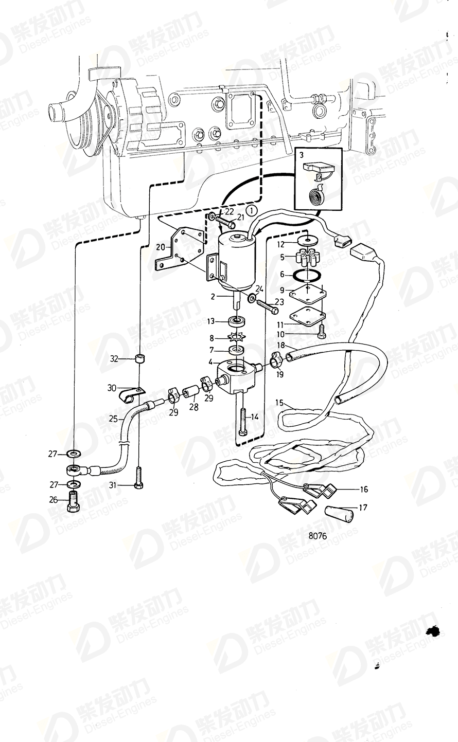 volvo penta Cable block 843113 Drawing volvo penta Cable block 843113 Drawing